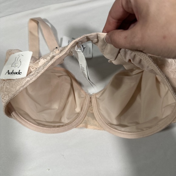 NWT Aubade [ 32G US‎ ] NK13 Underwire Lace Bra in Nude D'Ete #7012 - Picture 9 of 11